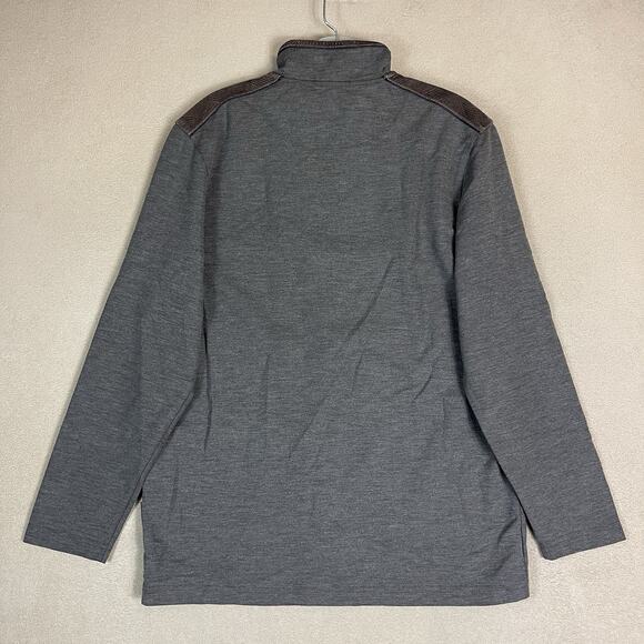Luka Dilong‎ Pullover Mens 48 Gray 1/4 Zip Mock Neck Knit Long Sleeve Stretch - Picture 12 of 13